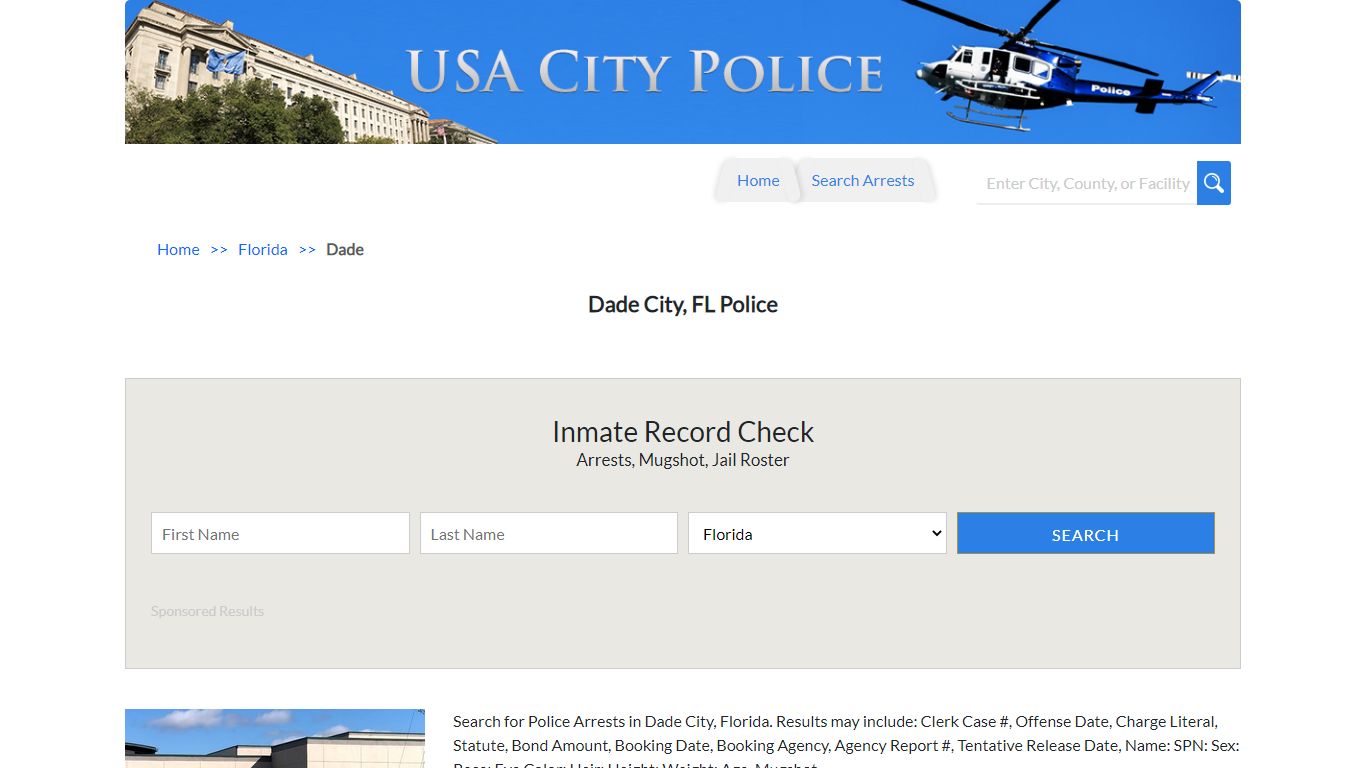 Dade City, FL Police | Jail Records